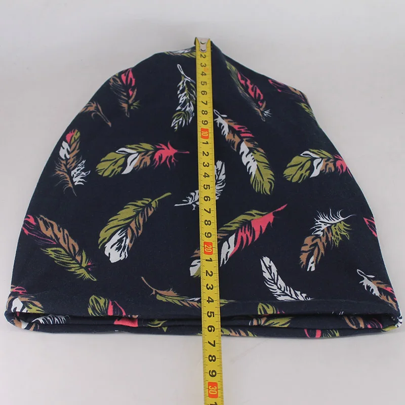 Neue Mode weibliche Frühling Mützen Skuliies Herbst warmen Schal zwei gebrauchte Mädchen Blumen hüte Marke Outdoor Turban Knochen Gorras Mütze – Detail 6