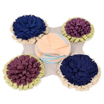 

Pet Felt Cloth Leak Food Anti Choking Bowl Mat Dogs Cats Snuffle Bowl Mat Costing Energy Slowing Feeding Intelligence Mat