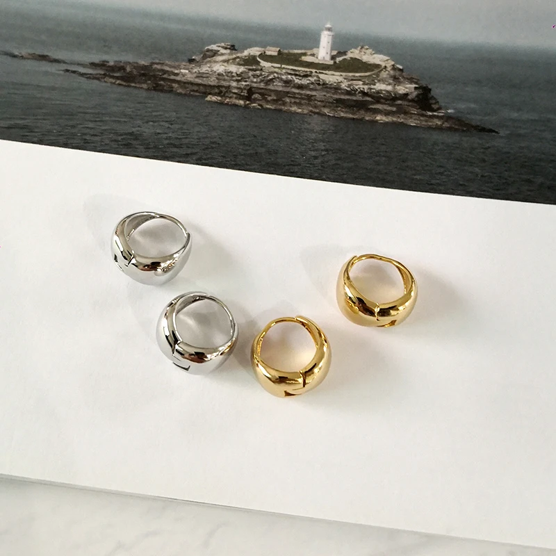 Peri'sBox 4 Designs Round Ball Geometric Earrings Textured Gold Earrings for Women Star Earrings Basket Huggie Earrings 2019 - Image 6