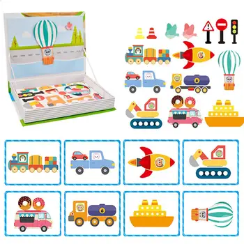 

Magnetic Jigsaw Puzzles Dress up Vehicles Drawing Writing Board Education Toy Perfect travel toy