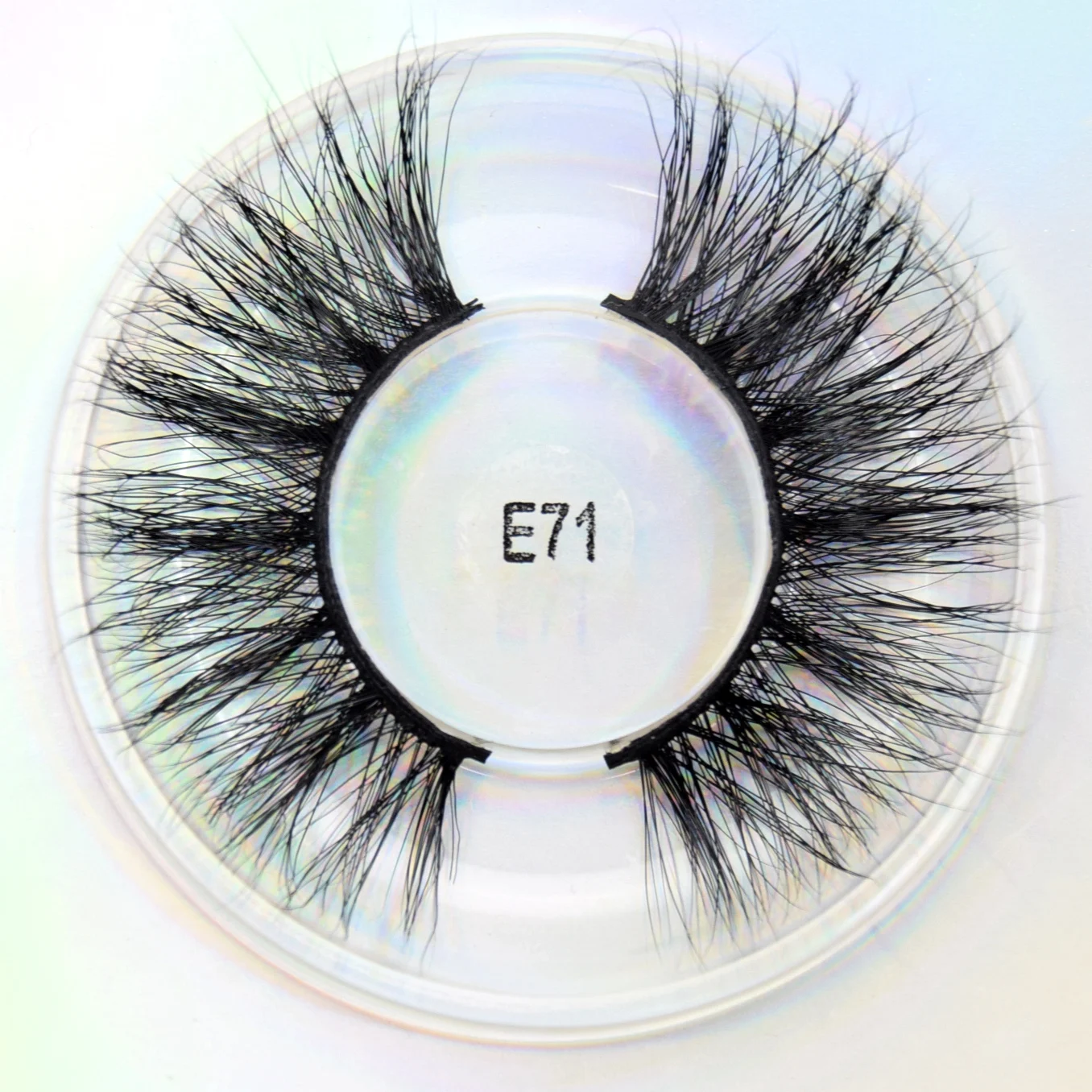 visofree 3d mink lashes natural 25mm lashes for beauty makeup false eyelashes Full Strip lash extension supplies E59 - Цвет: E71 Round