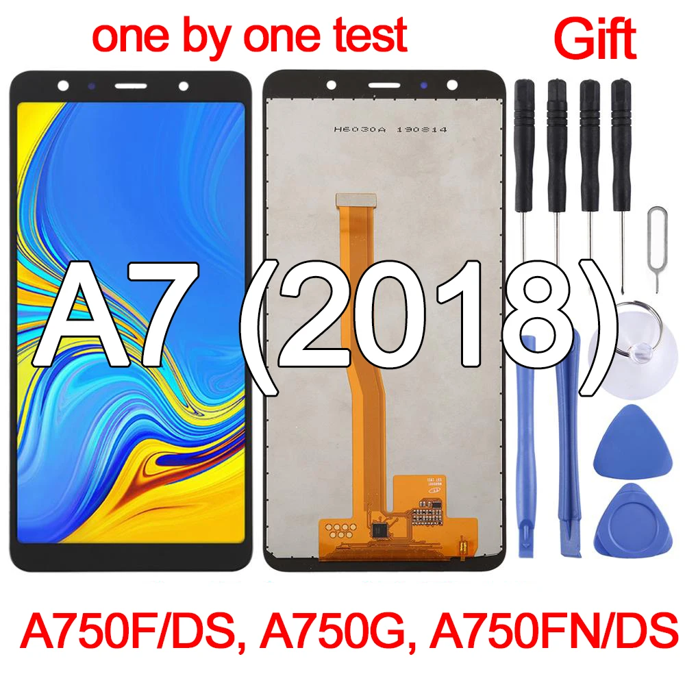 6 дюймовый ЖК экран для Samsung Galaxy A7 + дигитайзер полный модуль в сборе A7(2018)A750F/DS A750G