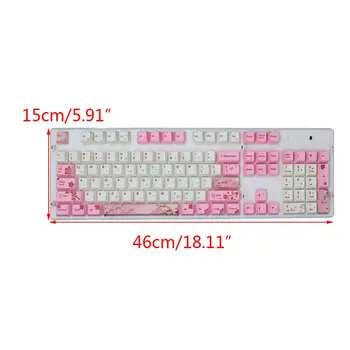 

1 Set Replaceable PBT 104 Pcs KeyCaps OEM Height Colorful Matching Key Cap AXYF