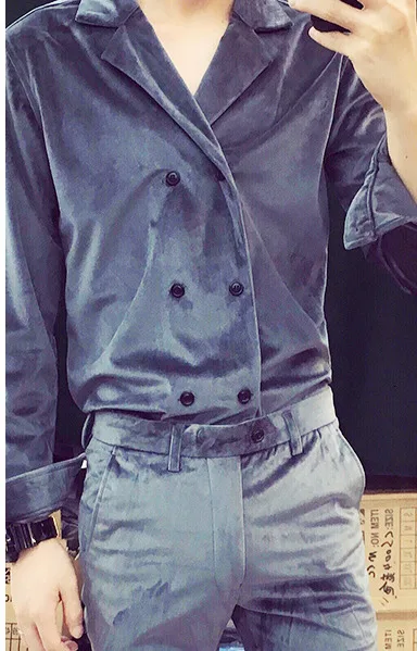 grey shirt pant Деловой костюм-смокинг для жениха, блейзер и Apnt, темно-красный, серый роскошный бархатный костюм, мужской свадебный костюм/пиджак+ жилет+ брюки - Цвет: grey shirt pant