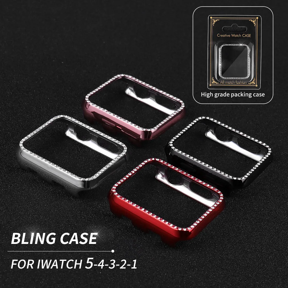

Diamond Bumper Protective Case for Apple Watch Cover Series 5 4 3 2 1 38MM 42MM Cases For Iwatch 5 4 40mm 44mm watch accessories