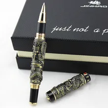 Jinhao, роскошная Ручка-роллер с драконом, 0,7 мм, сменная ручка для рукоделия, письма, подарочная ручка для бизнеса, офиса, бизнеса, ручка с тиснением, ручка с драконом