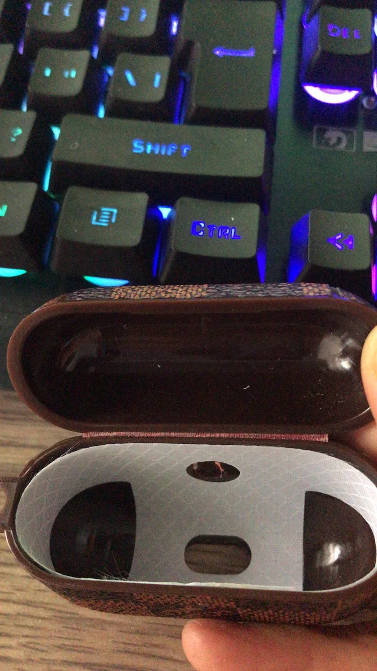 Дизайнерский Роскошный чехол из искусственной кожи для Airpods pro Чехол s 3 защитный чехол с застежкой-крючком брелок Модный чехол для наушников