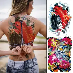 XY Оригинальное модное мужское женское большое водостойкие наклейки для татуировки Временные яркие татуировки