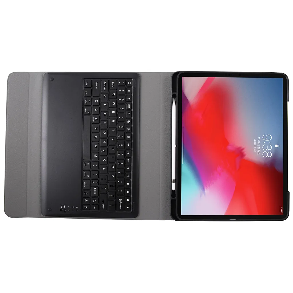 20% тонкий беспроводной Bluetooth клавиатура с карандашом держатель Чехол для iPad Pro 12,9 чехол+ слот для ручки Беспроводная Bluetooth клавиатура