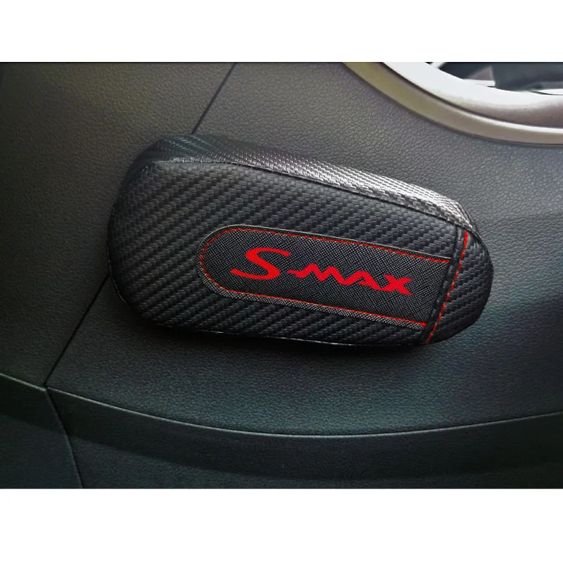 Для Ford Smax, 1 шт., углеродное волокно, кожа, авто подушка для ног, наколенник, Автомобильный Дверной рычаг, накладка на руку, автомобильные аксессуары, защита для автомобиля