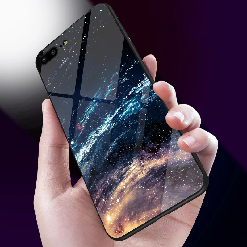 Чехол для iPhone XS MAX XR 6 6S 7 8 Plus прозрачные чехлы для телефона из закаленного стекла с узором чехол для iPhone XS Max XR 10 Ультратонкий чехол