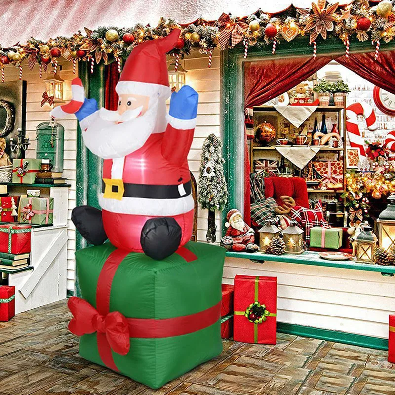 

Hot Cute Inflatable Santa Claus Outdoors Christmas Decoration Yard Arch Ornament for Garden P666