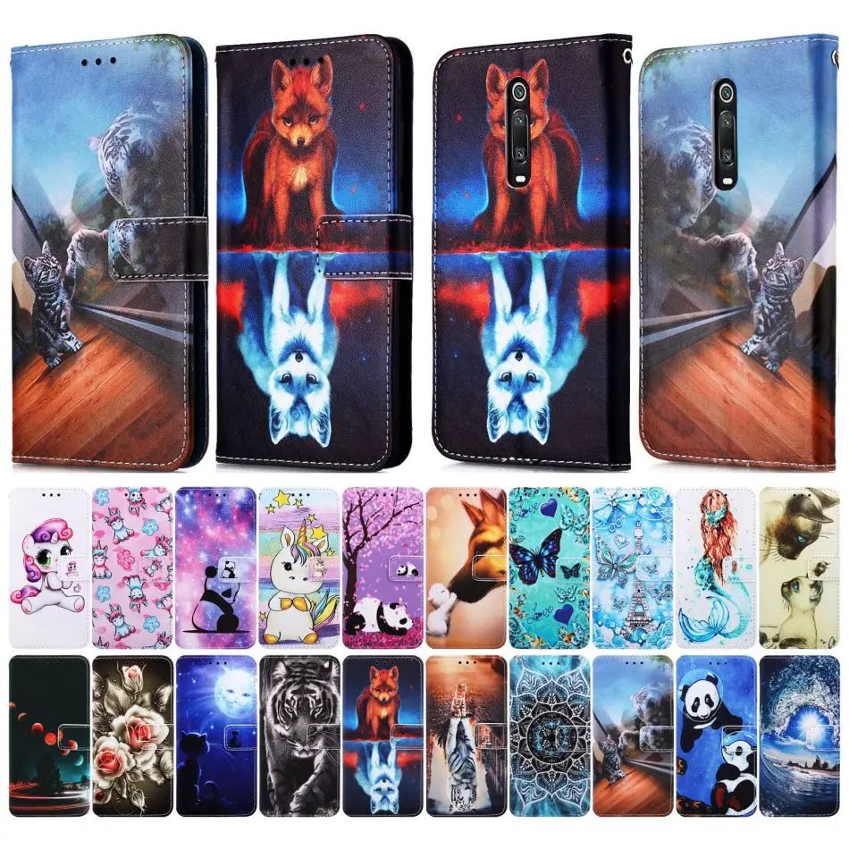 Зеркальный чехол с кошкой для мальчиков и девочек кошелек Huawei P Smart Plus 2019 Honor 10 Lite 20