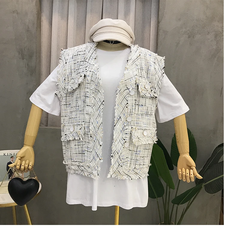 vest Fringed jacket female early autumn new thin ladies temperament vest cardigan