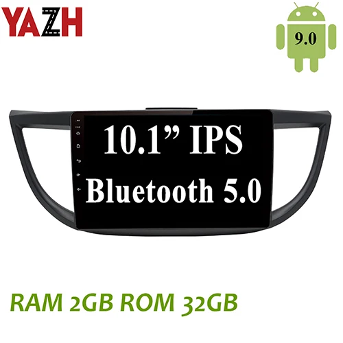 YAZH Android 9,0 пирог 2.5D ips автомобильный радио мультимедиа для Honda CRV/CR-V 2012 2013 с 4K видео/SWC/OBD/Carplay - Цвет: 9.0 RAM 2GB ROM 32GB