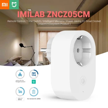 

Xiaomi Mijia EU Smart Socket WiFi Remote Control Time Switch Intelligent Memory Power-saving Works with Google assistant Alexa