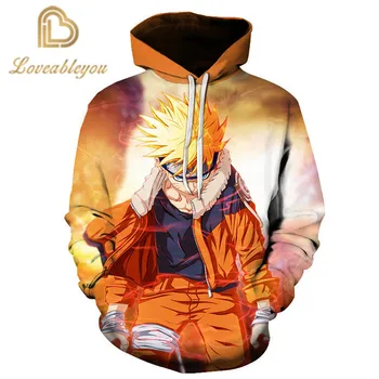 

Men and Women Sasuke Uzumaki Naruto Kurama Anime Pullover Hoodie Cosplay Costume Streetwear Hoodie New Harajuku Sweatshirt