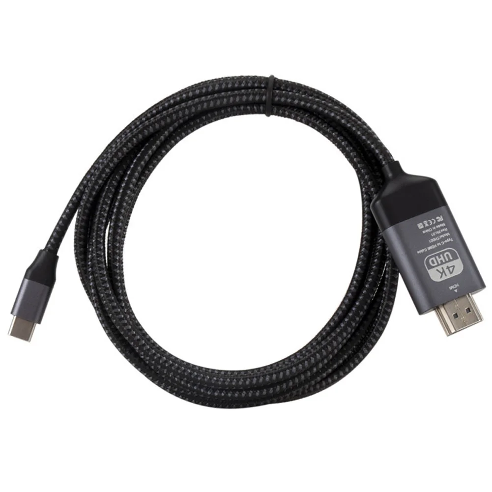 Black Тип C к HDMI HD tv AV ТВ кабель адаптер для samsung Galaxy S9 S10 Note 9 USB 3,1 USB-C к HDMI адаптер конвертер «Папа-мама» - Цвет: Black
