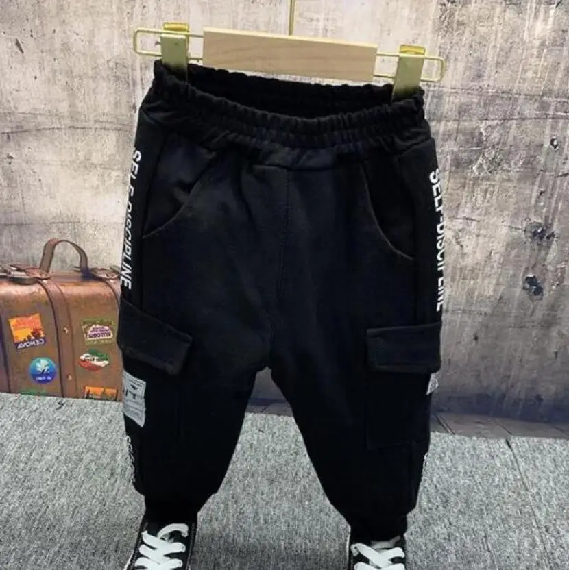 pants Детская одежда, детская одежда коллекция года, зимние комплекты одежды для маленьких мальчиков толстый костюм с капюшоном спортивный костюм для маленьких мальчиков возрастом от 2 до 6 лет - Цвет: pants