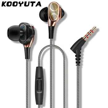 

Newest Super Bass HIFI Headset Double Unit Drive Stereo Earphone Music Earbuds for iPhone Xiaomi MP3 3.5mm Earphone with Mic