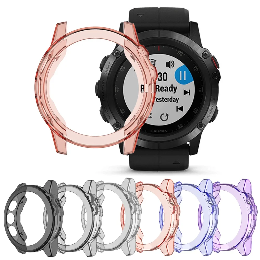 

Soft TPU Protector Case for Garmin Fenix 5X Shockproof Protection Cover for Fenix5X Bumper Shell Frame Smart Watch Accessories