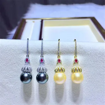 

NEW ARRIVAL 925 Sterling Silver Earrings Mountings Findings Settings Jewelry Parts Fittings Accessories for Pearls Beads Stones