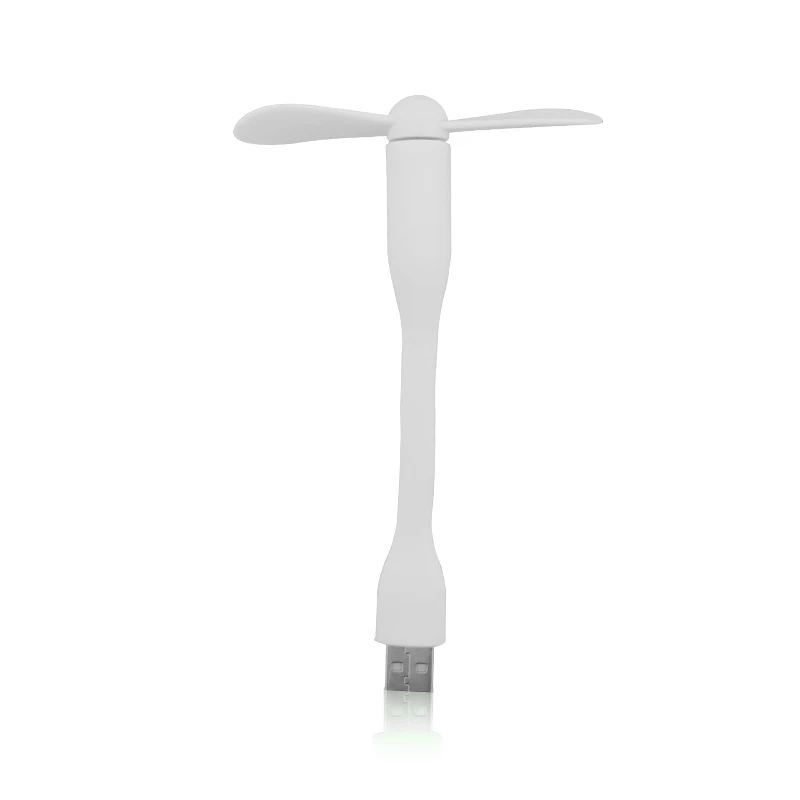 Белый Portable USB Fan Flexible Mini removable USB Gadget Fan For Power Bank Notebook Computer Summer USB Gadgets USB Output Hot Sale - Цвет: Белый