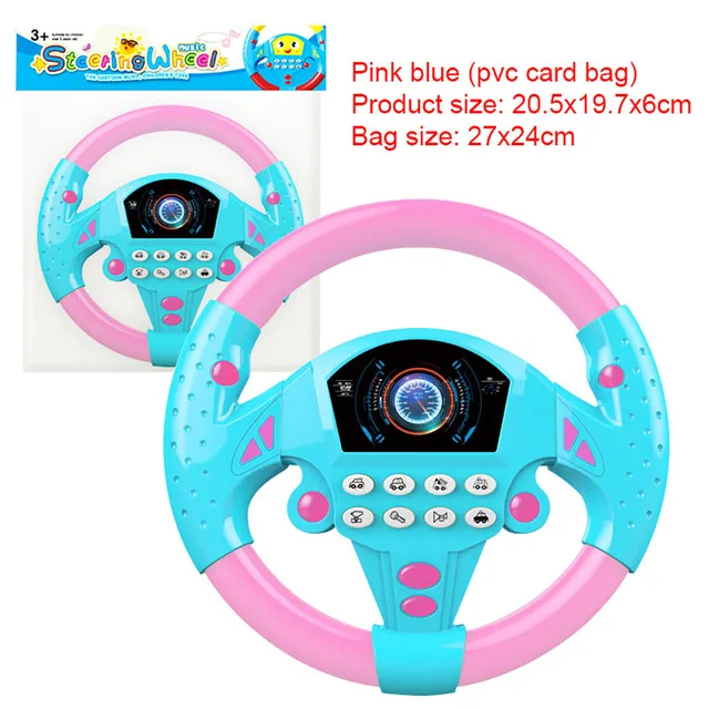 Eletric Simulation Steering Wheel Toy Children Musical Developing Educational Toys Simulation Education Sounding Toy For Kids 2