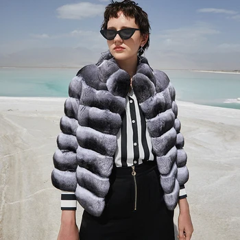 Kaufen MĂ€ntel Frauen Outwear Echt Rex Kaninchen Pelz Jacke Winter Mode Luxus Echtem Mantel 2020 Neue Stil