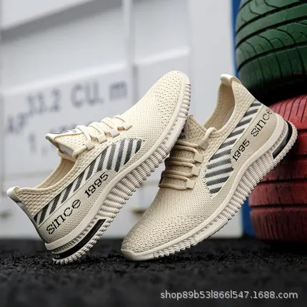 Men's Shoes 2021 New Korean Version of The Trend of Casual Sports Shoes Men's All-match Fly Woven Mesh Breathable Trendy Shoes 2020 new spring men casual running sports shoes non slip casual mesh sneakers breathable korean version of the wild couple shoes