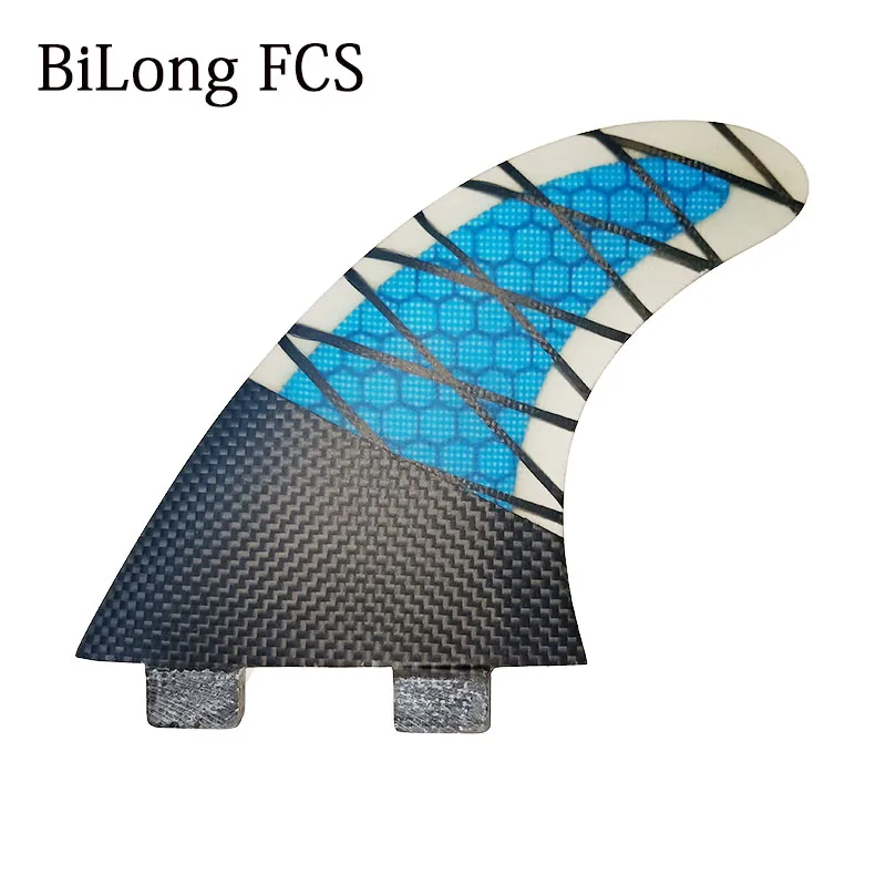 

BiLong FCS Surfboard Fins 3-fin Set G5 size fiberglass with carbon M size FCS Fins Performance core PCC tri-set honey comb