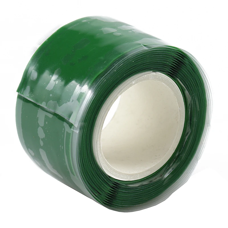 1,5 м x 2,5 см водостойкая лента для ремонта, склеивающая, спасательная, Fusing, проволочный шланг, 6 цветов, прозрачная пленка, клейкая лента, горячая распродажа - Цвет: Green