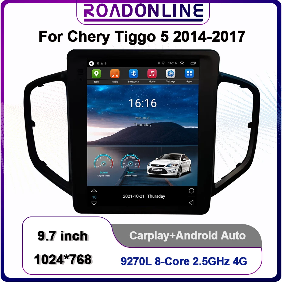 ROADONLINE для Chery Tiggo 5 2014-2017 Android 10 0 Octa Core 4 + 64G Автомобильный мультимедийный плеер