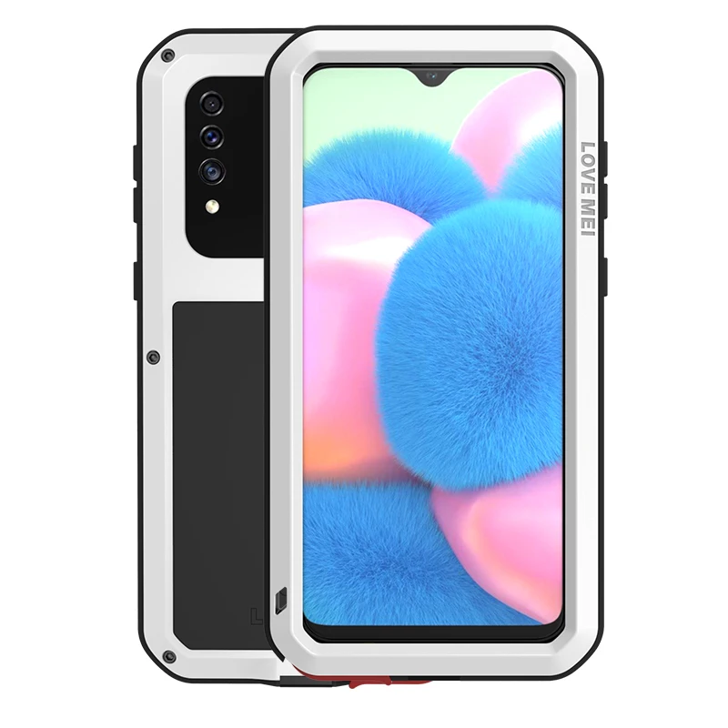 Мощный чехол Love Mei для samsung Galaxy A30S, противоударный алюминиевый/металлический чехол Gorilla из закаленного стекла для Galaxy A30S