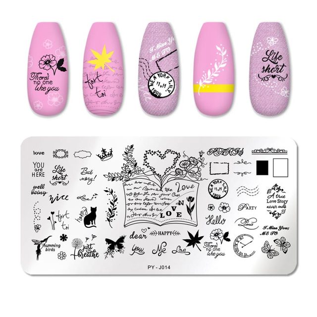 PICT YOU 6cm * 6cm Square Leopard Nail Stamping Plates Animal Patterns Stencil Tools Stainless Steel Nail Art Stamp Design