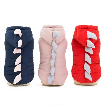 

Cute Dinosaur Dog Pet Cat Jacket Coat Winter Warm Small Dog Puppy Chihuahua Clothes Dog Hoodie Vest Clothing For Pet