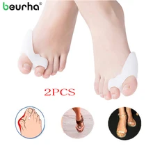 1 пара силиконовых инструментов для ухода за ногами, два отверстия для пальцев, ортопедический педикюр, уход за ногами, корректор вальгусной деформации для пальцев ног