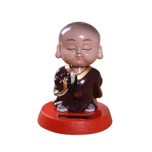 Novedad bailar con energía SOLAR pequeño Monje, juguete de tablero, decoración de adorno de coche para el hogar