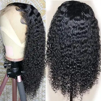 

Malaysian Curly Lace Front Wig 13x4 Lace Frontal Human Hairs Wig Pre-plucked Hairline 150% Density Mayfair Hair Wig Remy