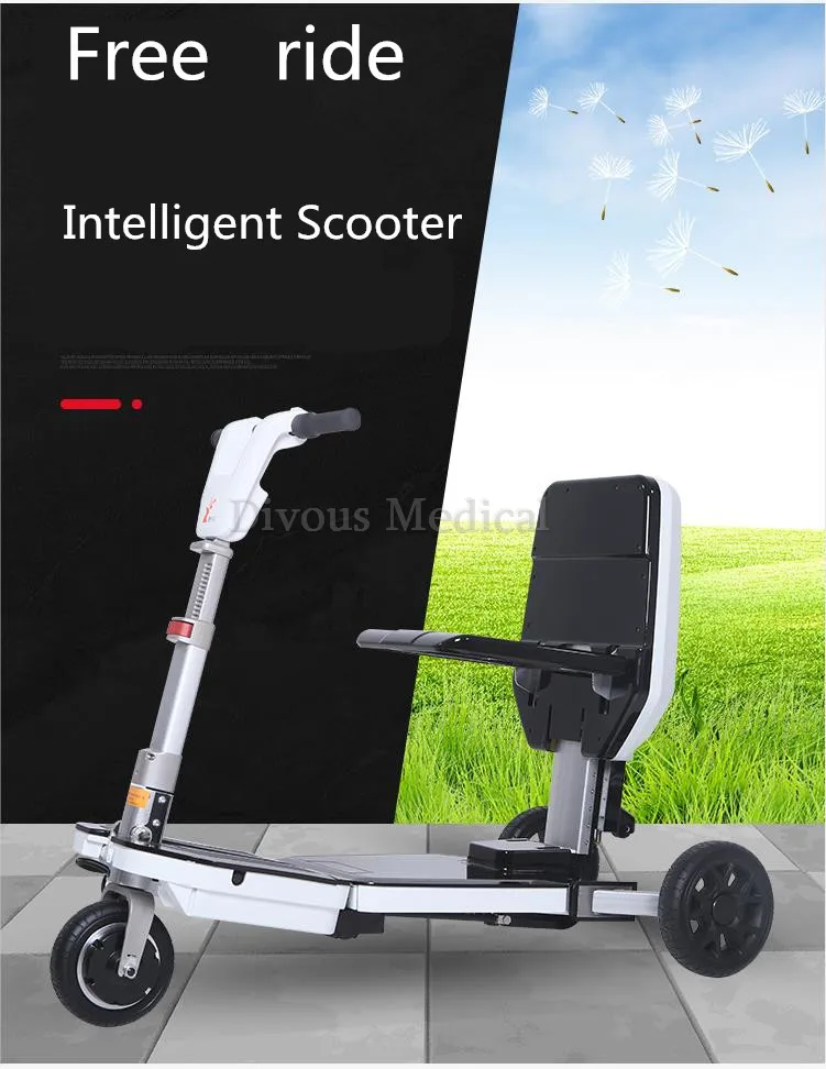 Folding Mobility Scooter Three-wheel Electric Vehicle Small Disabled Wheelchair Elderly For Invalids | Красота и здоровье