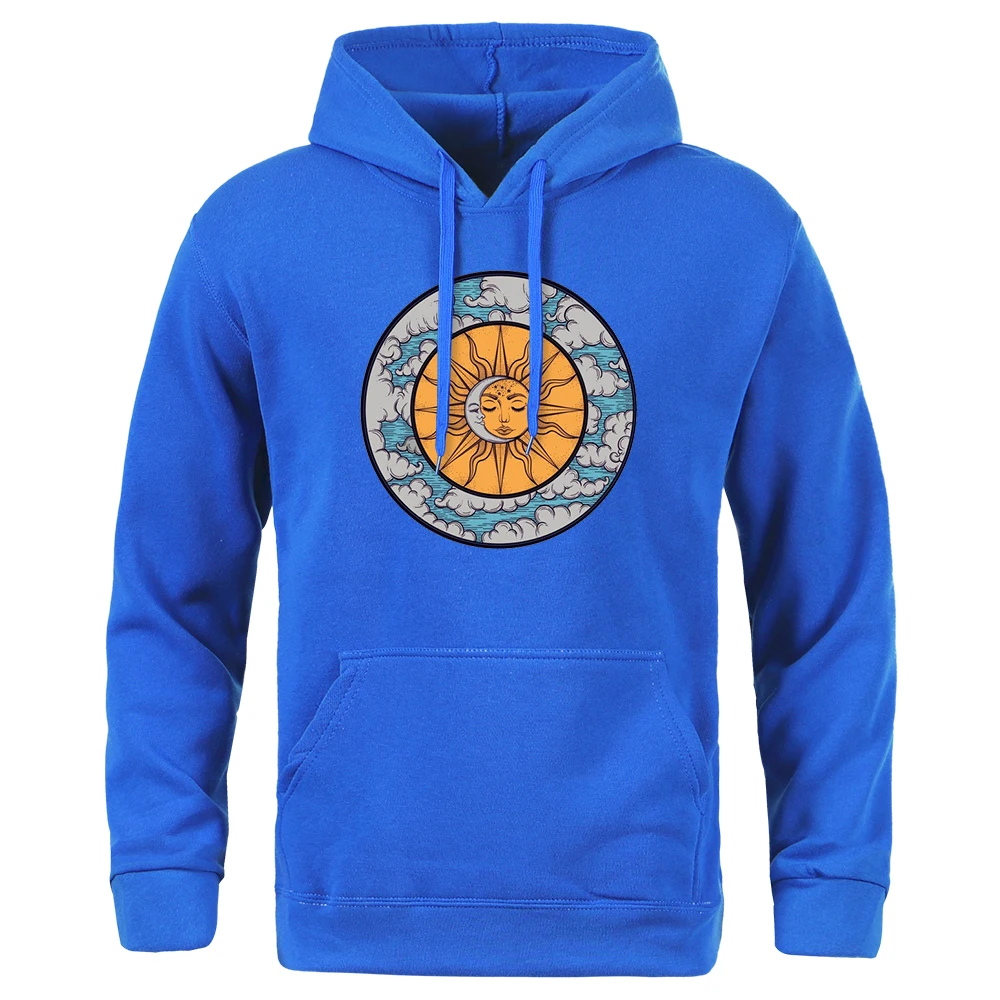 

New Classical Legend Of The Sun And Moonprint Mens Hoodies Warm Comfortable Tops Thick Fashion Hooded Oversized Soft Men'S Hoody