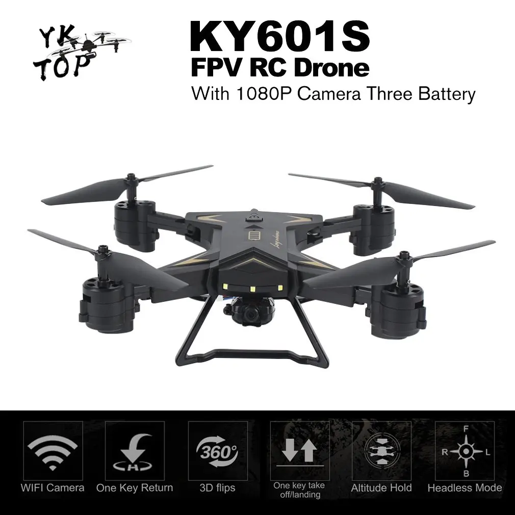 RC вертолет KY601S Профессиональный Дрон с камерой HD 1080P wifi FPV Квадрокоптер Дрон игрушки для детей 15 минут время игры