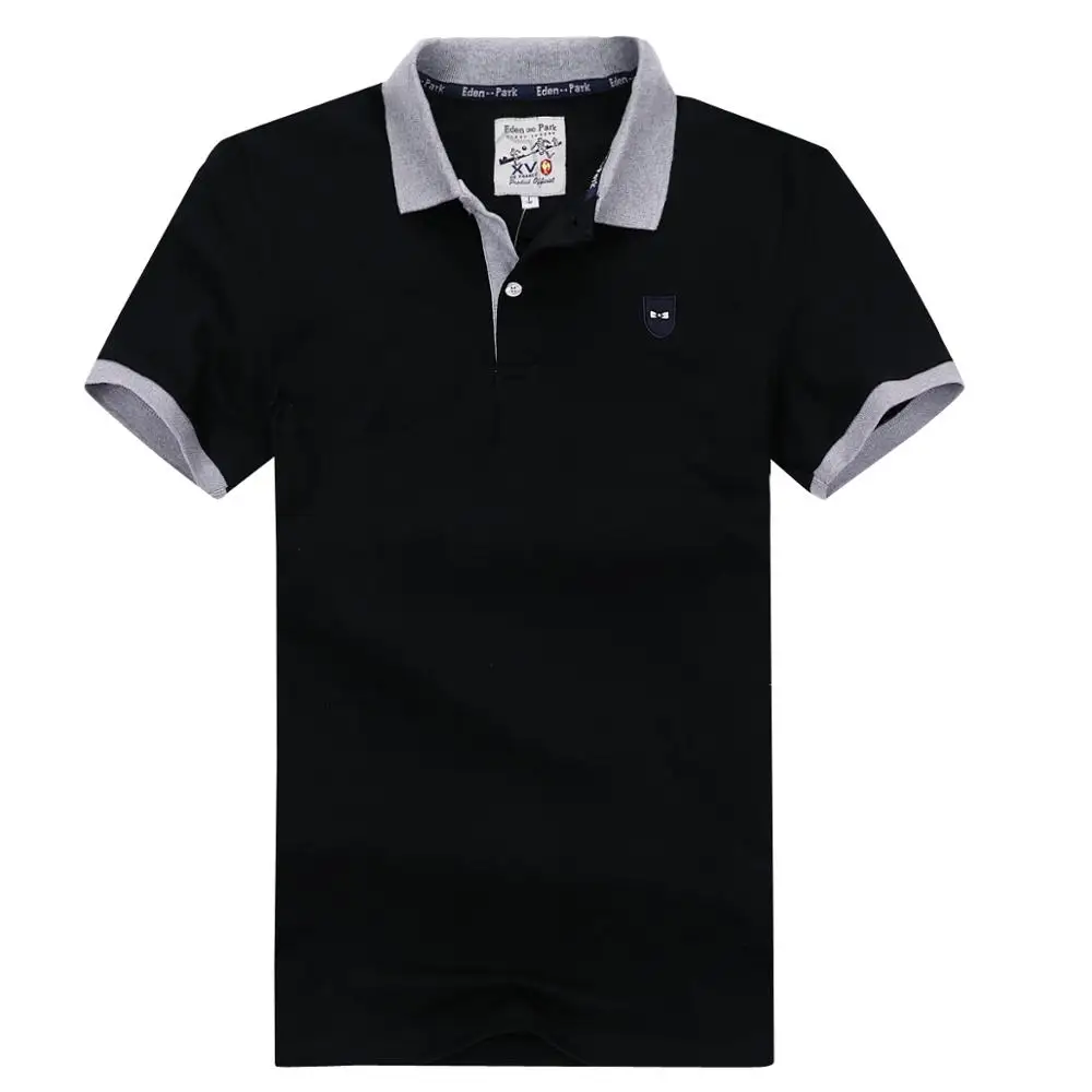Eden-Park-polo clásico de algodón elástico para hombre, Camisa cómoda de Eden/Park, logotipo bordado de buena calidad, de talla grande 3XL