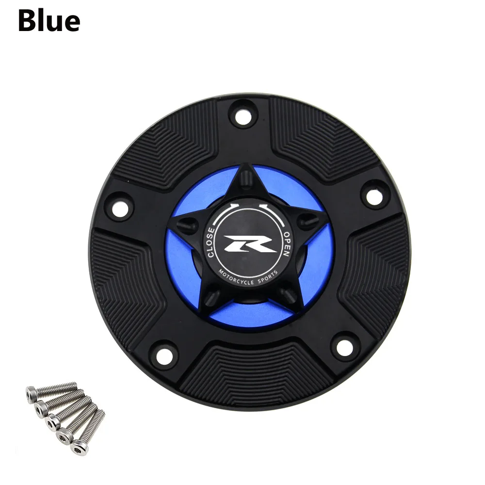Синий Крышка газового топливного бака для SUZUKI GSXR 600/750 GSXR600 GSXR750 2006- GSX-R 1000 03-04/09-19 мотоцикла CNC БЫСТРОРАЗЪЕМНАЯ крышка - Цвет: Синий