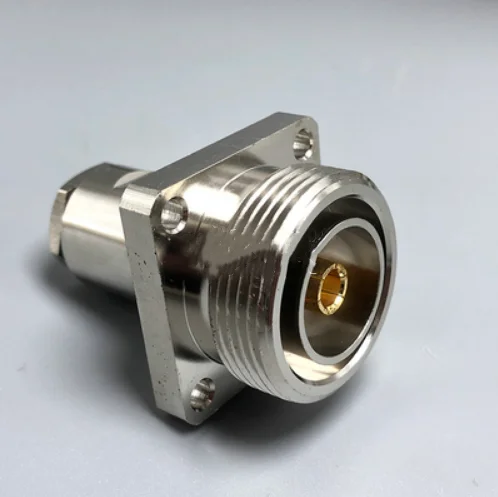 7/16 L29 DIN Female four-hole flange center clamp LMR400 RG8 7D-FB calbe RF connector adapter solder