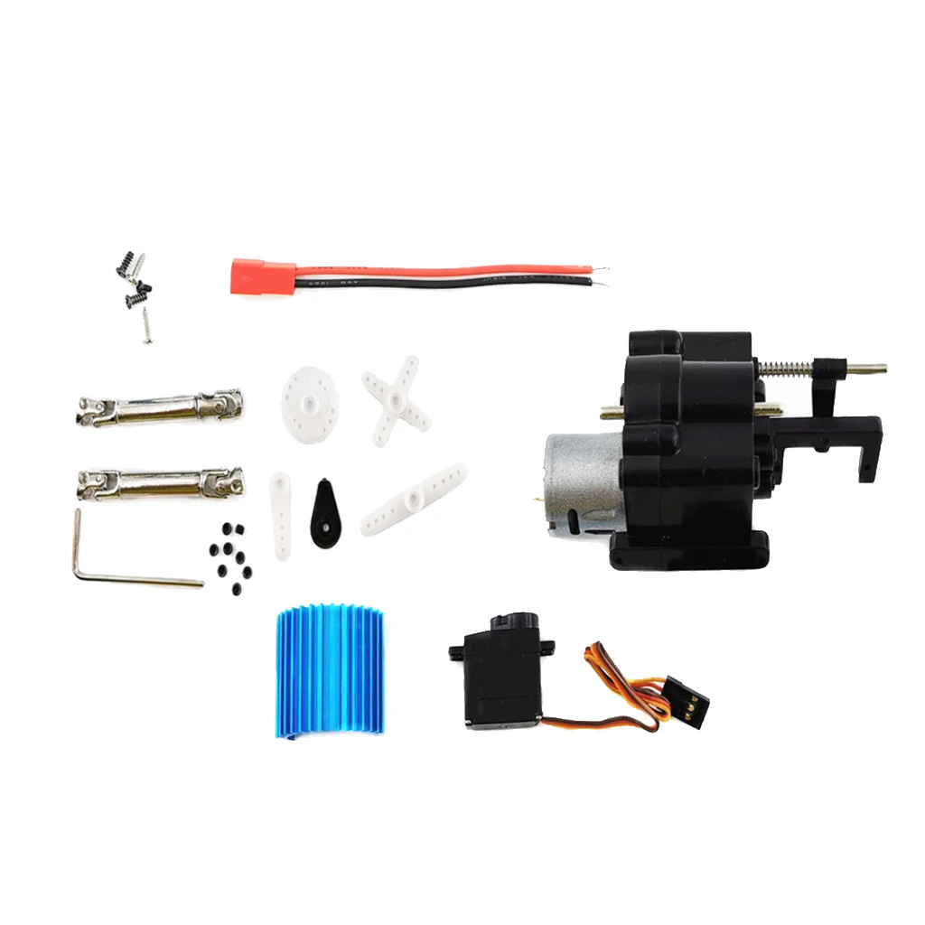 370 Motor + Speed Change  + Heat Sink Assembly for WPL JJRC RC Semi-truck Military Truck Parts