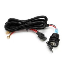 Новое поступление синий светодиодный 5 в 3.1A автомобильное USB зарядное устройство с жгутом проводов двойной USB автомобильный прикуриватель разъем поддержка прямых поставок