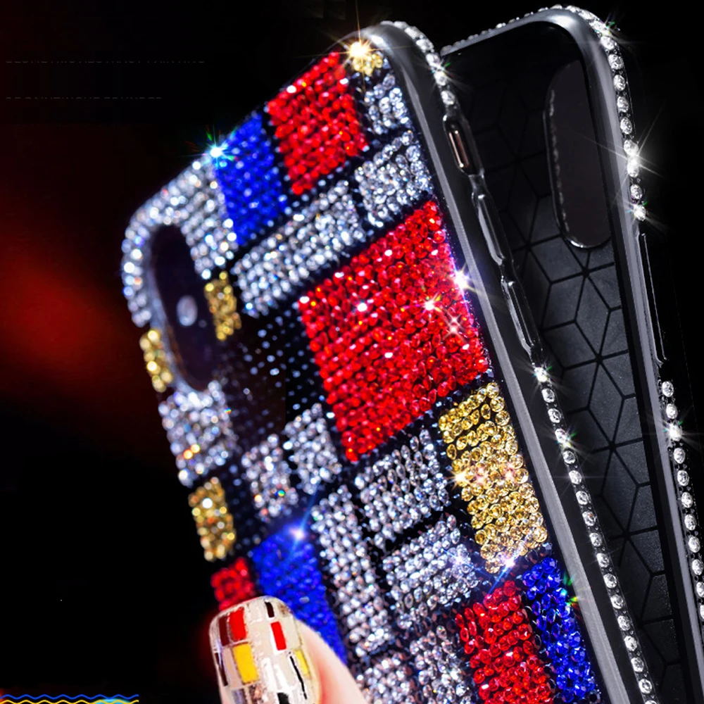 YUETUO Блестящий Алмазный чехол для телефона etui, чехол, чехол для samsung galaxy s8 s9 s10 plus A10 A20 A30 A50 A70 note 8 9 10 pro a7