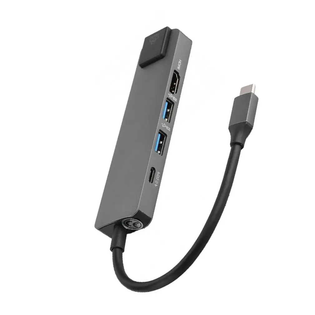 USB C к HDMI 4K+ RJ45 Gigabit Ethernet+ USB 3,1 type C концентратор адаптер Rj45 Lan