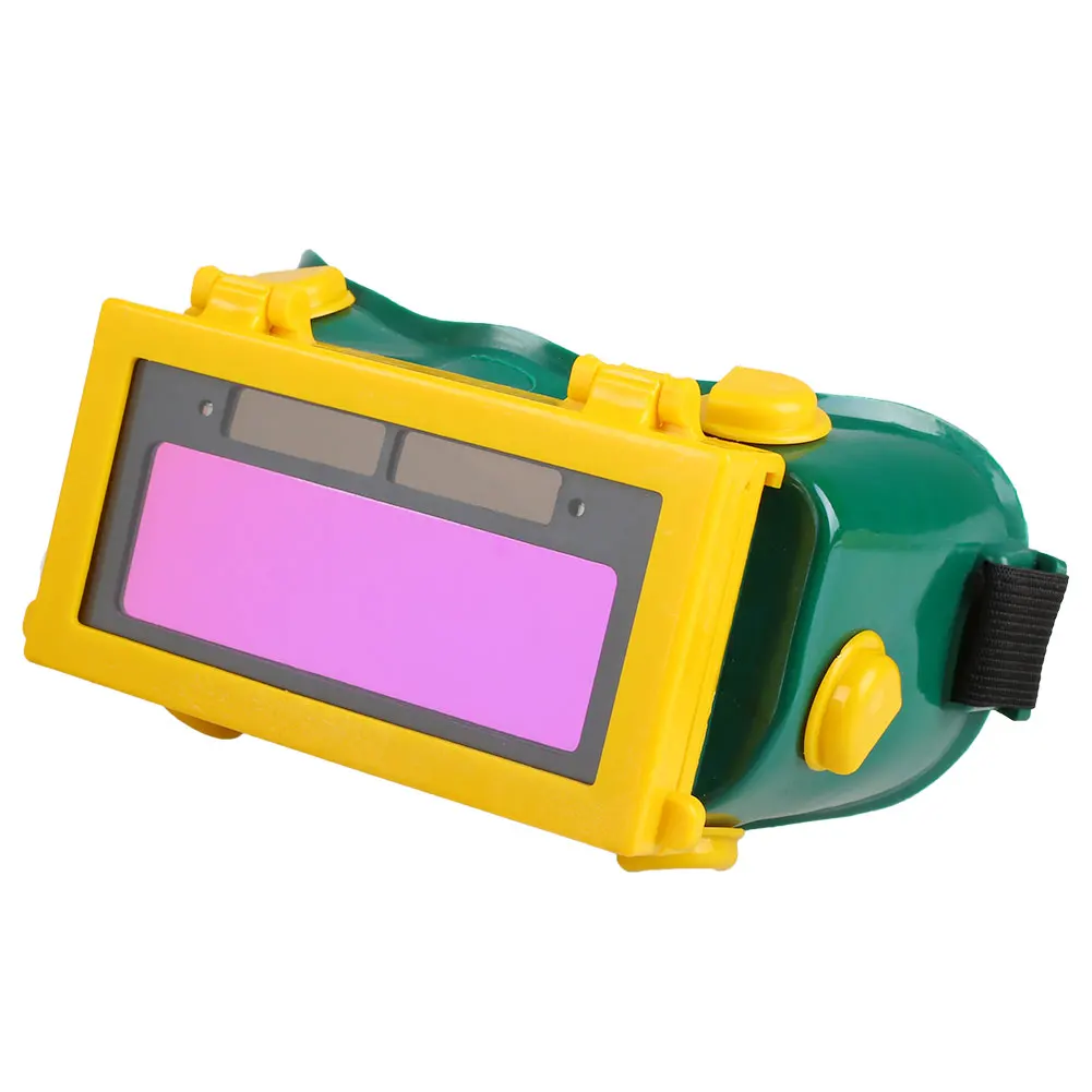 Оранжевый Welding Mask Sparkproof Auto Darkening Goggles LCD Protective Glasses Helmet Solar Powered Grinding Darkening Welding Welder - Цвет: Оранжевый